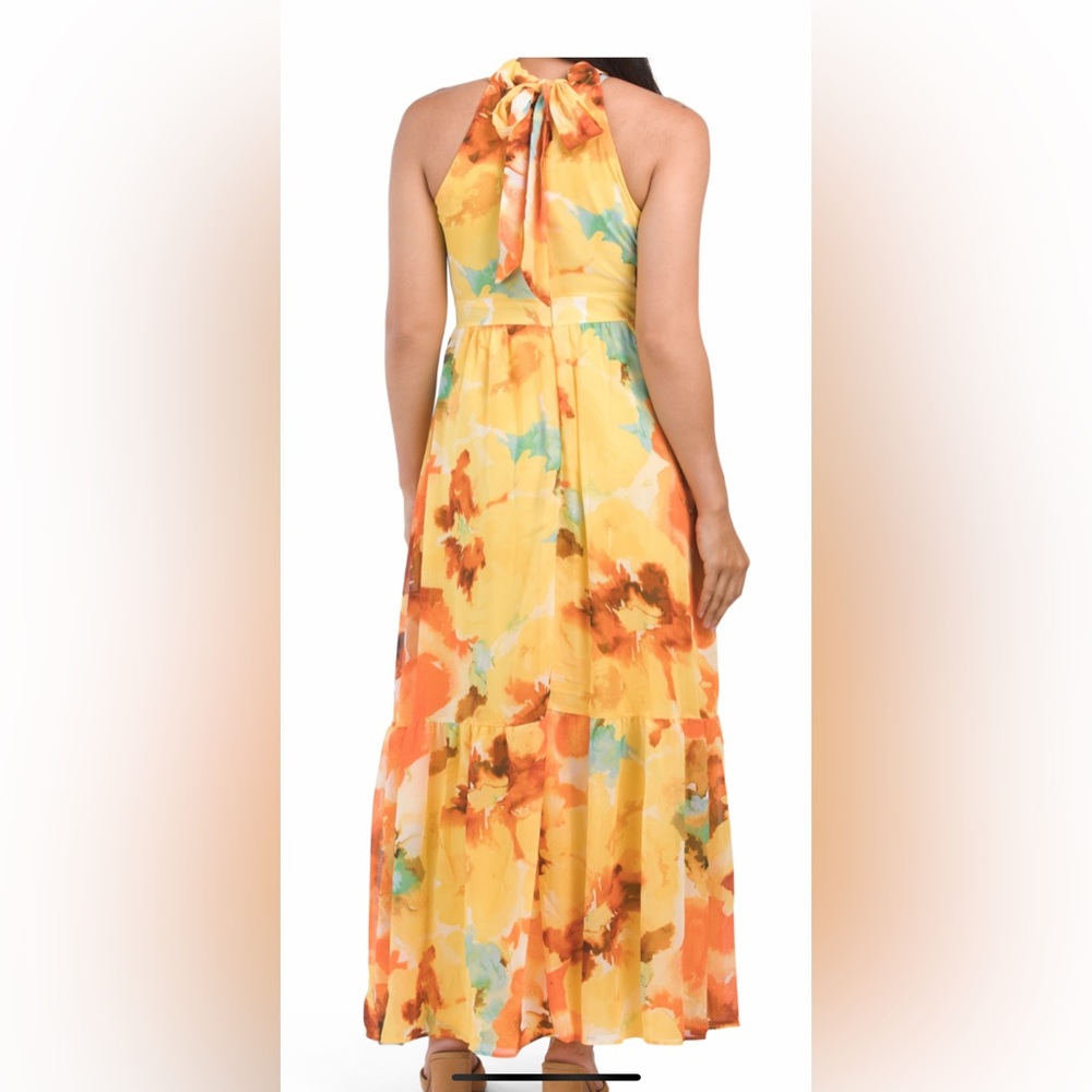 Floral Print Tie Back Dress